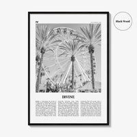 Irvine Print Black and White No 1, Irvine Wall Art, Irvine Poster, Irvine Photo, Irvine Wall Décor, California, USA, United States, America