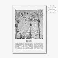 Irvine Print Black and White No 1, Irvine Wall Art, Irvine Poster, Irvine Photo, Irvine Wall Décor, California, USA, United States, America