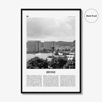 Irvine Print Black and White No 2, Irvine Wall Art, Irvine Poster, Irvine Photo, Irvine Wall Décor, California, USA, United States, America