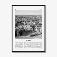 Irving Print Black and White, Irving Wall Art, Irving Poster, Irving Photo, Irving Wall Décor, Texas, USA, United States