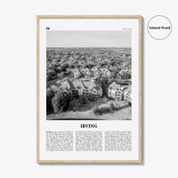 Irving Print Black and White, Irving Wall Art, Irving Poster, Irving Photo, Irving Wall Décor, Texas, USA, United States