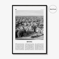 Irving Print Black and White, Irving Wall Art, Irving Poster, Irving Photo, Irving Wall Décor, Texas, USA, United States