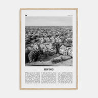 Irving Travel B&W Poster