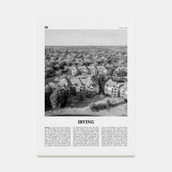 Irving Travel B&W Poster