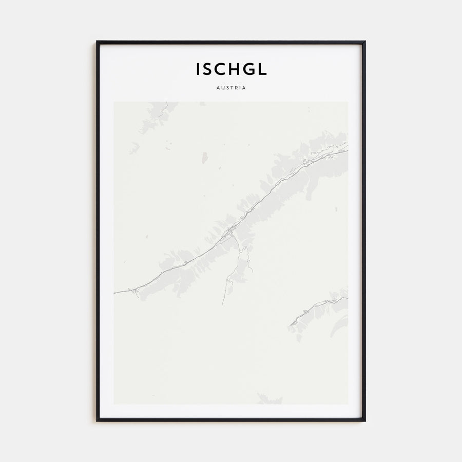 Ischgl Map Portrait Poster