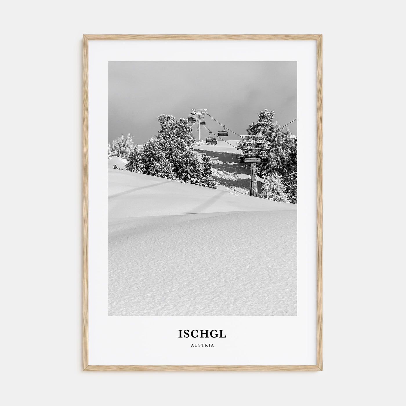 Ischgl Portrait B&W Poster