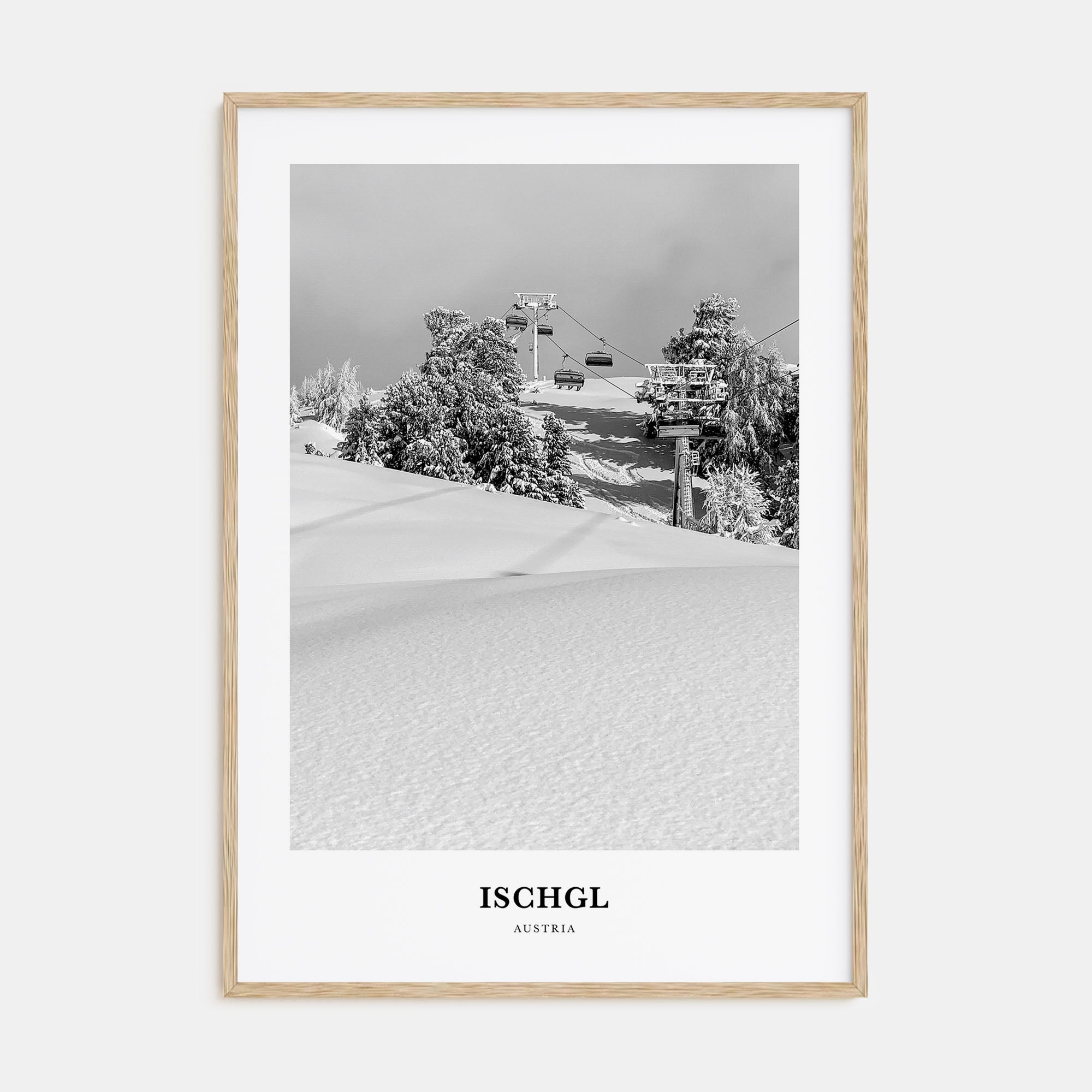 Ischgl Portrait B&W Poster