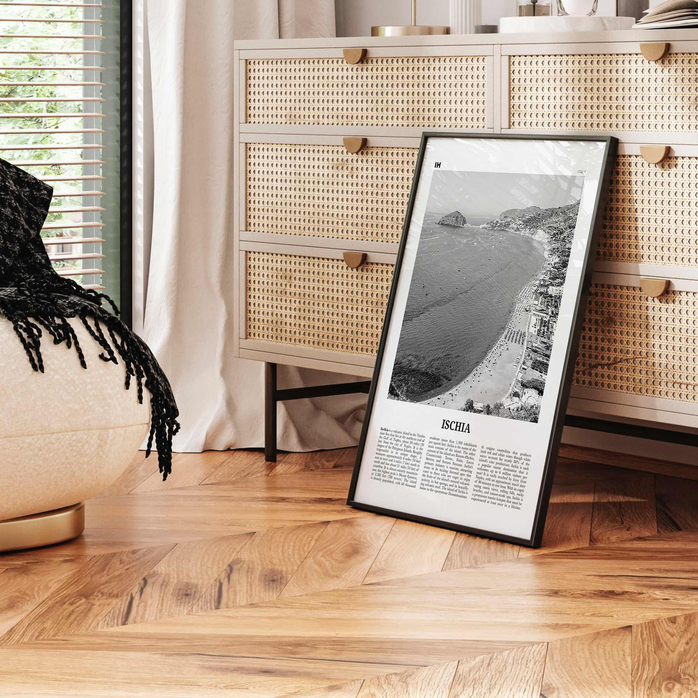 Ischia Print Black and White, Ischia Wall Art, Ischia Poster, Ischia Photo, Ischia Wall Décor, Italy, Italia