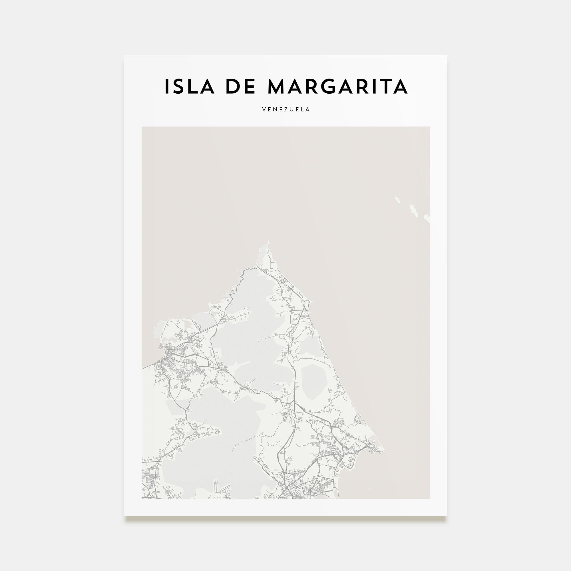 Isla de Margarita Map Portrait Poster
