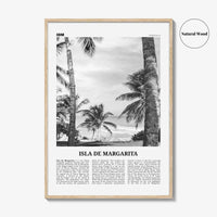 Isla de Margarita Print Black and White, Margarita Island Wall Art, Margarita Island Poster, Isla de Margarita Poster Print, Caribbean