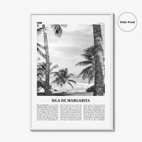 Isla de Margarita Print Black and White, Margarita Island Wall Art, Margarita Island Poster, Isla de Margarita Poster Print, Caribbean