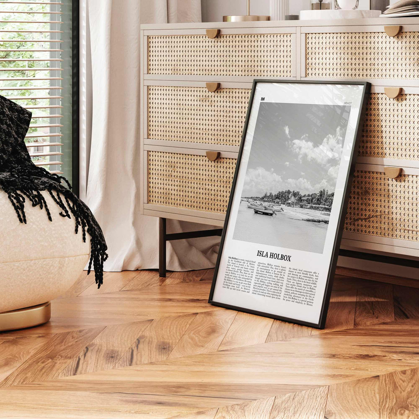 Isla Holbox Print Black and White, Isla Holbox Wall Art, Isla Holbox Poster, Isla Holbox Photo, Isla Holbox Wall Décor, Mexico