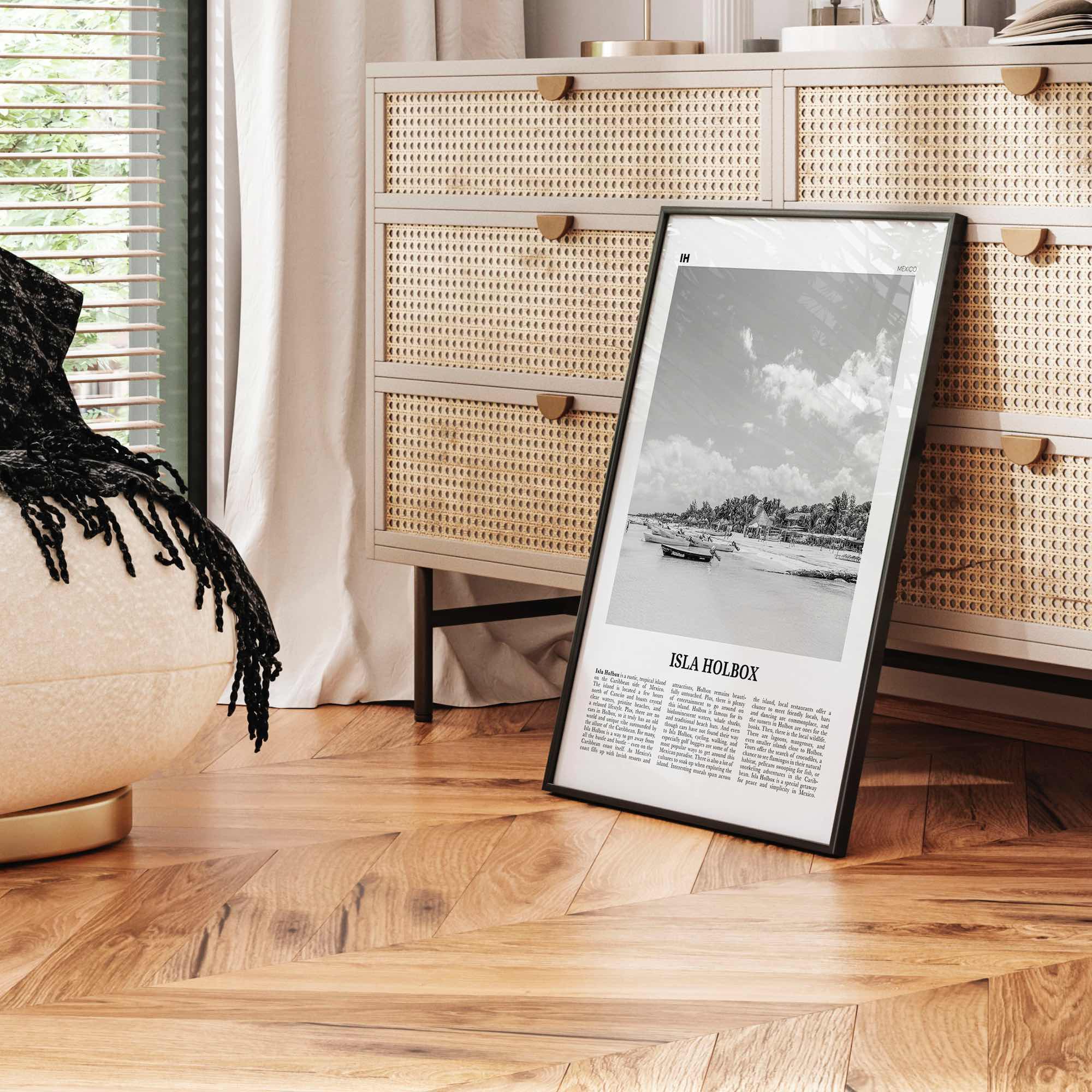 Isla Holbox Print Black and White, Isla Holbox Wall Art, Isla Holbox Poster, Isla Holbox Photo, Isla Holbox Wall Décor, Mexico