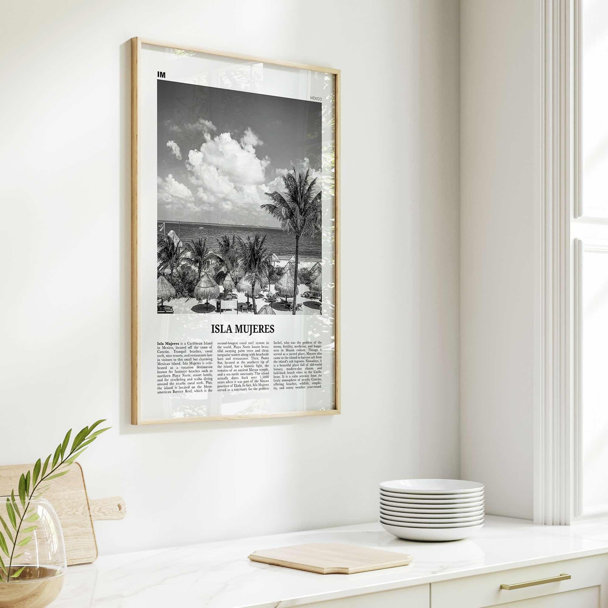 Isla Mujeres Print Black and White, Isla Mujeres Wall Art, Isla Mujeres Poster, Isla Mujeres Photo, Isla Mujeres Wall Décor, Mexico