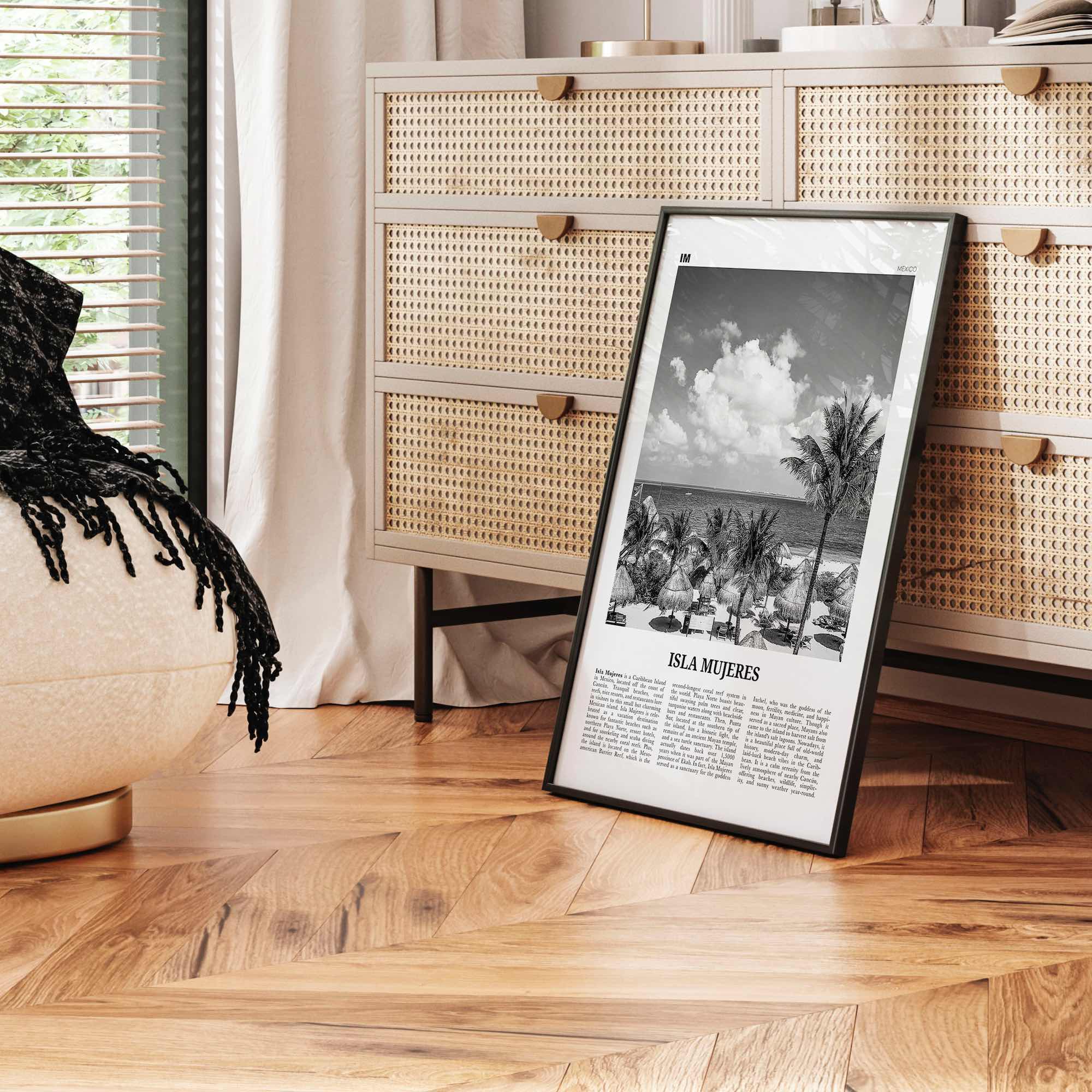 Isla Mujeres Print Black and White, Isla Mujeres Wall Art, Isla Mujeres Poster, Isla Mujeres Photo, Isla Mujeres Wall Décor, Mexico