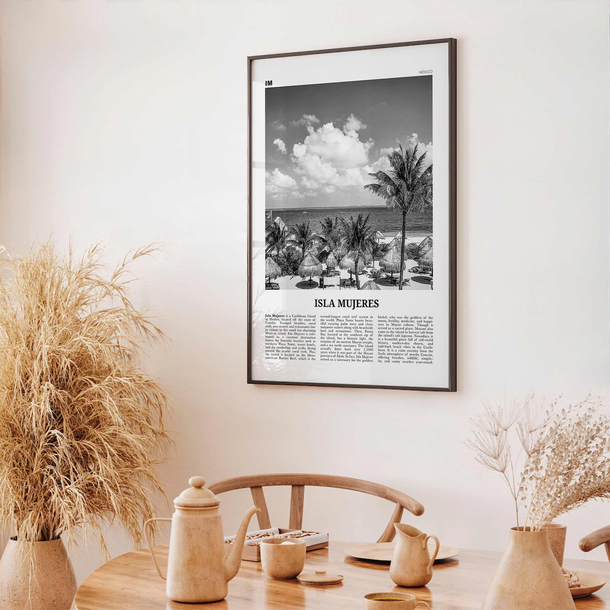Isla Mujeres Print Black and White, Isla Mujeres Wall Art, Isla Mujeres Poster, Isla Mujeres Photo, Isla Mujeres Wall Décor, Mexico