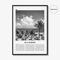 Isla Mujeres Print Black and White, Isla Mujeres Wall Art, Isla Mujeres Poster, Isla Mujeres Photo, Isla Mujeres Wall Décor, Mexico