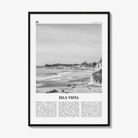 Isla Vista Print Black and White, Isla Vista Wall Art, Isla Vista Poster, Isla Vista Photo, Isla Vista Wall Décor, California, USA