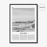Isla Vista Print Black and White, Isla Vista Wall Art, Isla Vista Poster, Isla Vista Photo, Isla Vista Wall Décor, California, USA