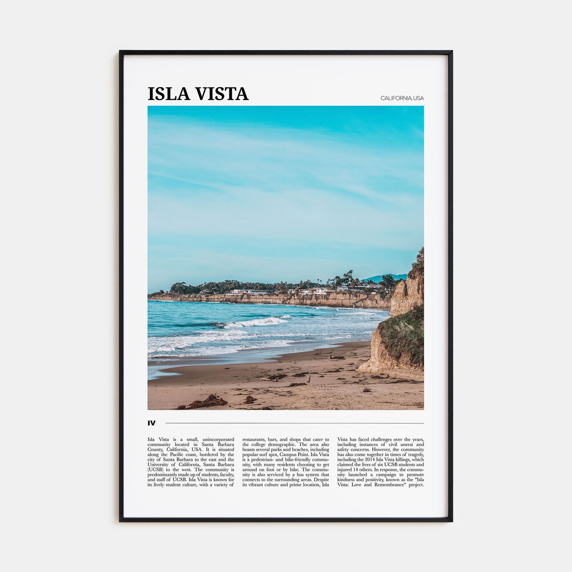 Isla Vista Travel Color Poster