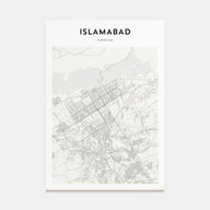 Islamabad Map Portrait Poster