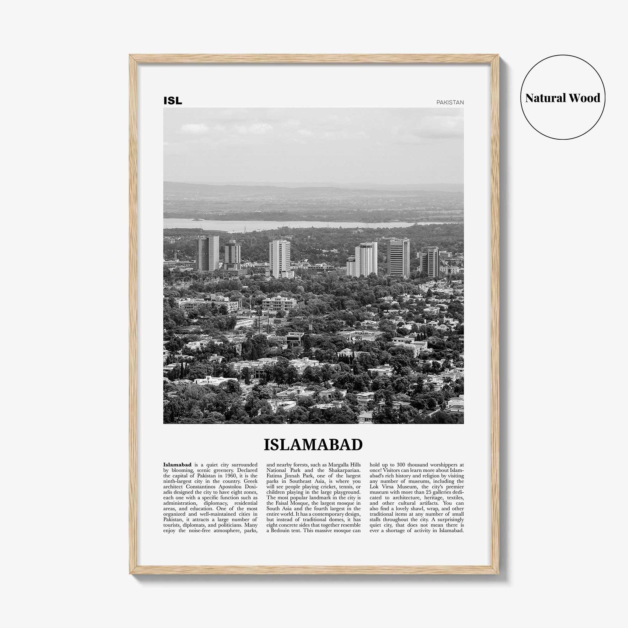 Islamabad Print Black and White, Islamabad Wall Art, Islamabad Poster, Islamabad Photo, Islamabad Wall Décor, Pakistan, اسلام آباد