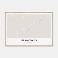Islamorada Map Landscape Poster
