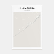 Islamorada Map Portrait Poster