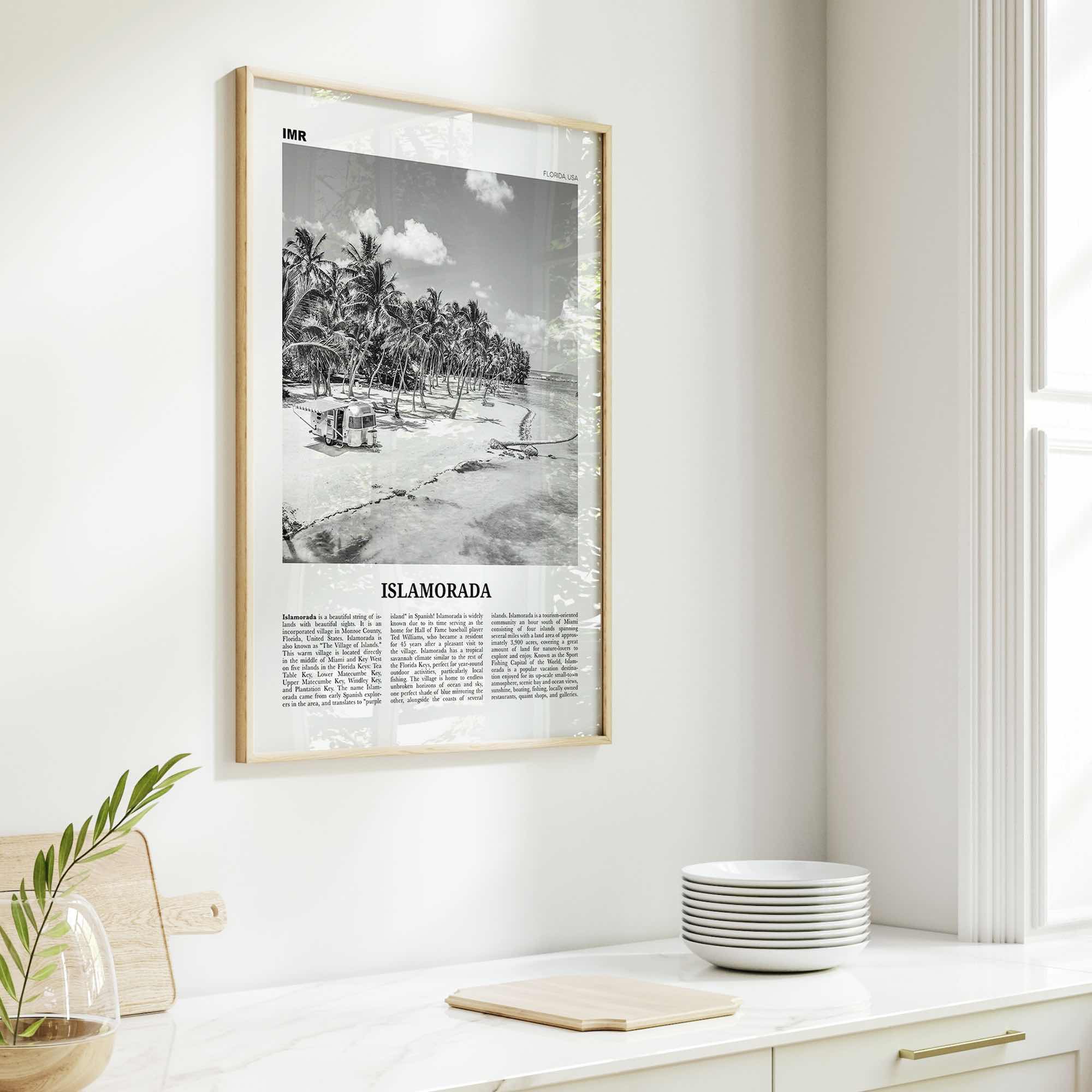 Islamorada Print Black and White, Islamorada Wall Art, Islamorada Poster, Islamorada Photo, Florida, USA, United States, North America