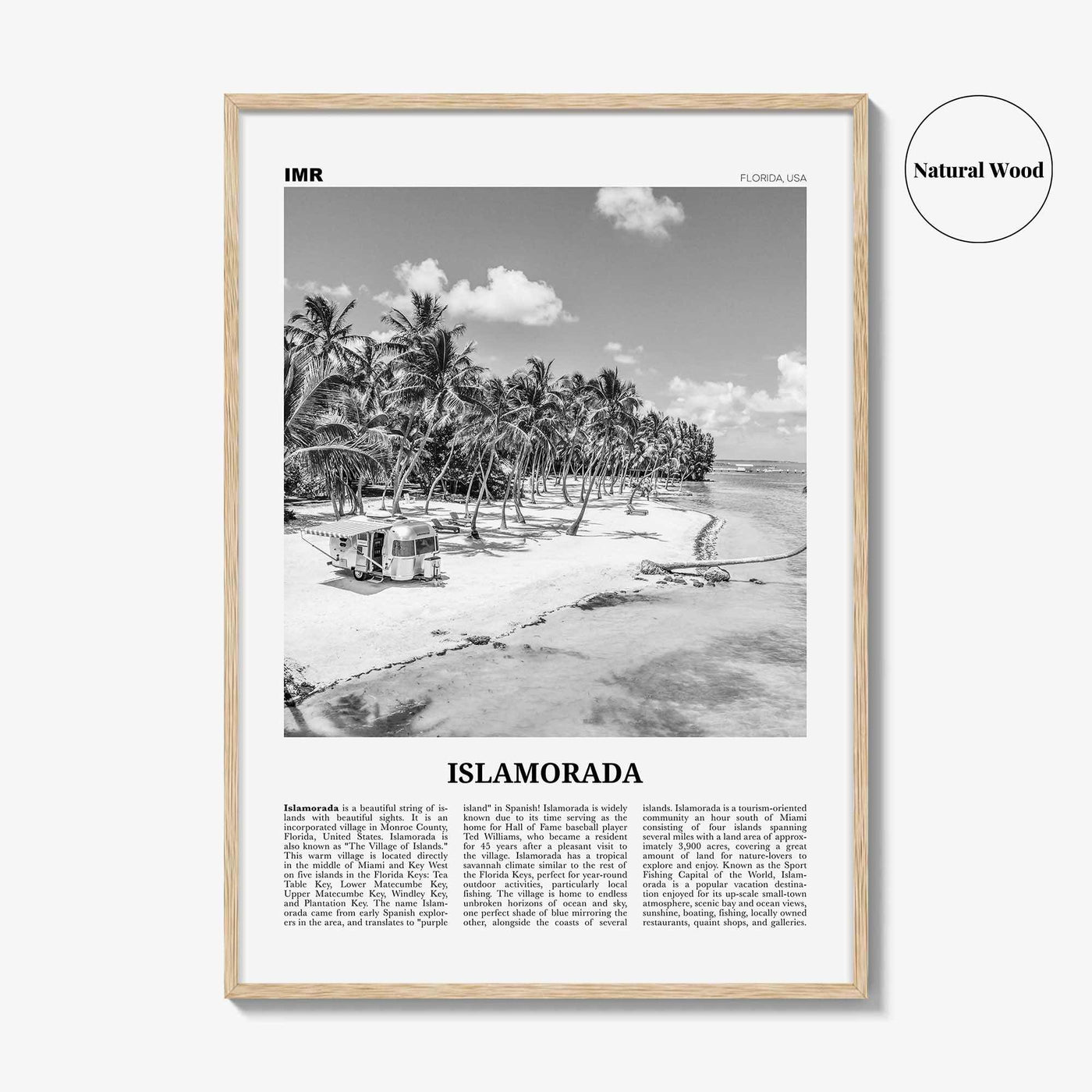 Islamorada Print Black and White, Islamorada Wall Art, Islamorada Poster, Islamorada Photo, Florida, USA, United States, North America