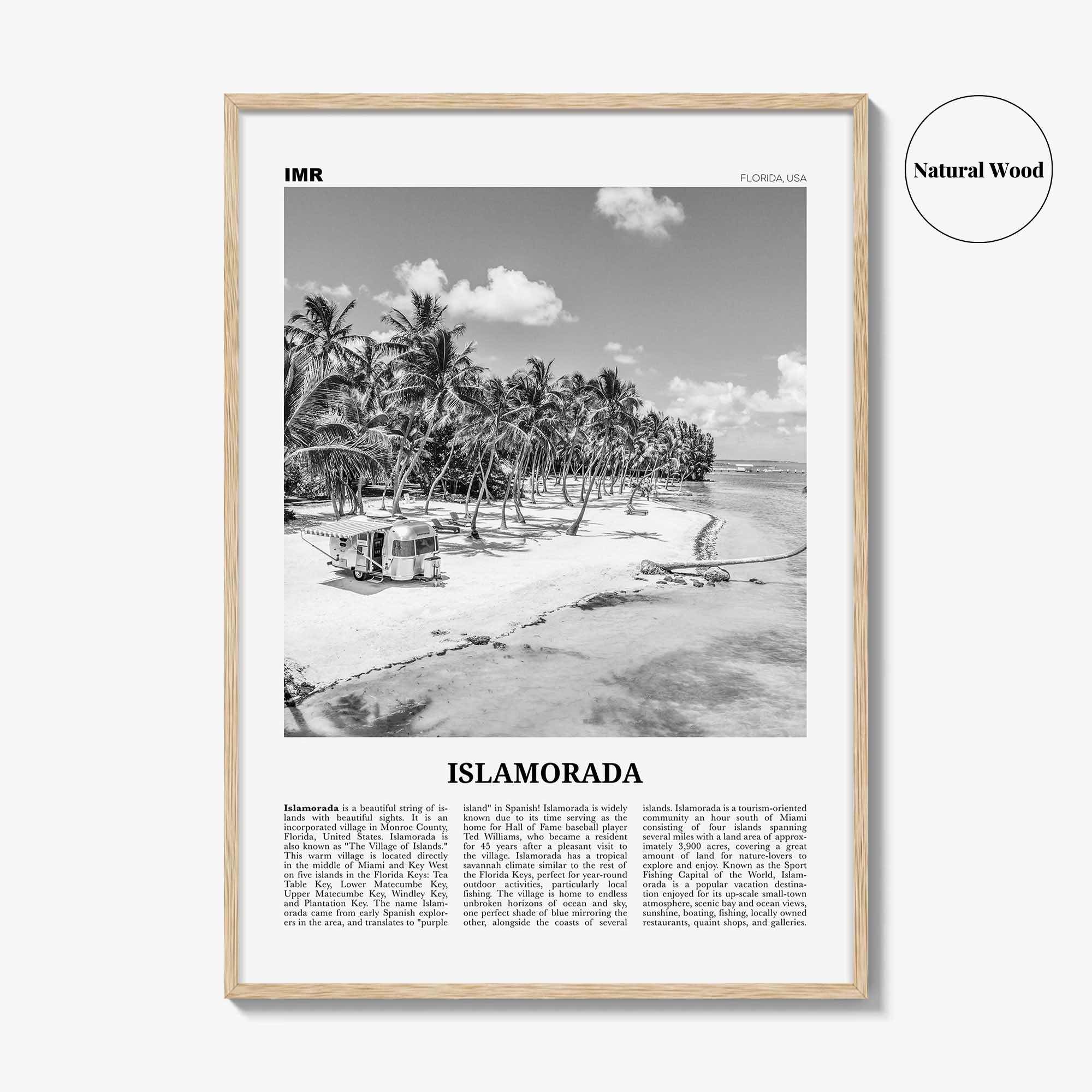 Islamorada Print Black and White, Islamorada Wall Art, Islamorada Poster, Islamorada Photo, Florida, USA, United States, North America