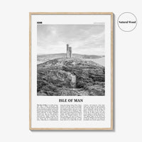 Isle Of Man Print Black and White, Isle Of Man Wall Art, Isle Of Man Poster, Mann, Mannin, Ellan, Vannin, UK, United Kingdom, Europe