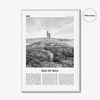 Isle Of Man Print Black and White, Isle Of Man Wall Art, Isle Of Man Poster, Mann, Mannin, Ellan, Vannin, UK, United Kingdom, Europe