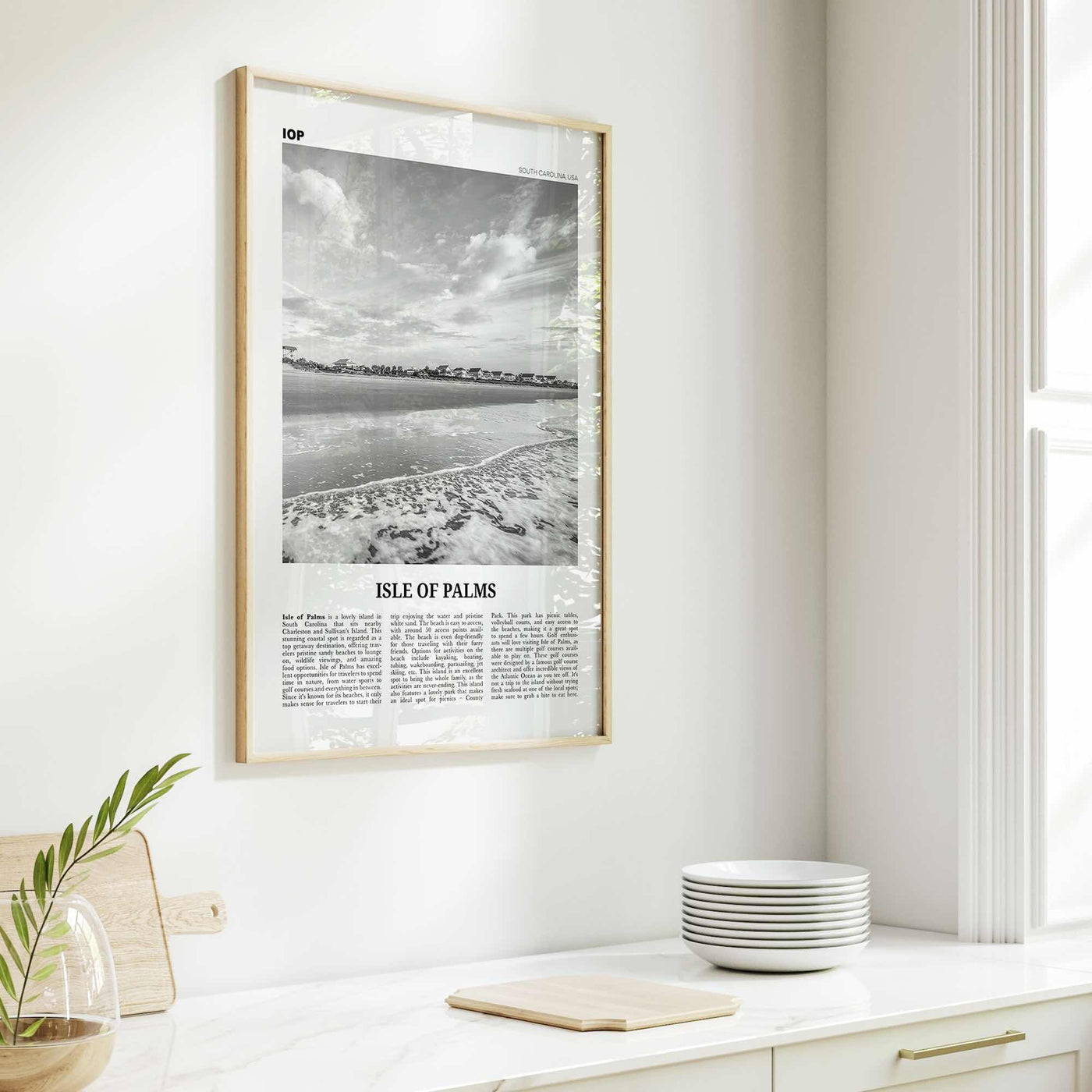 Isle of Palms Print Black and White, Isle of Palms Wall Art, Isle of Palms Poster, Isle of Palms Photo, Isle of Palms Décor, South Carolina