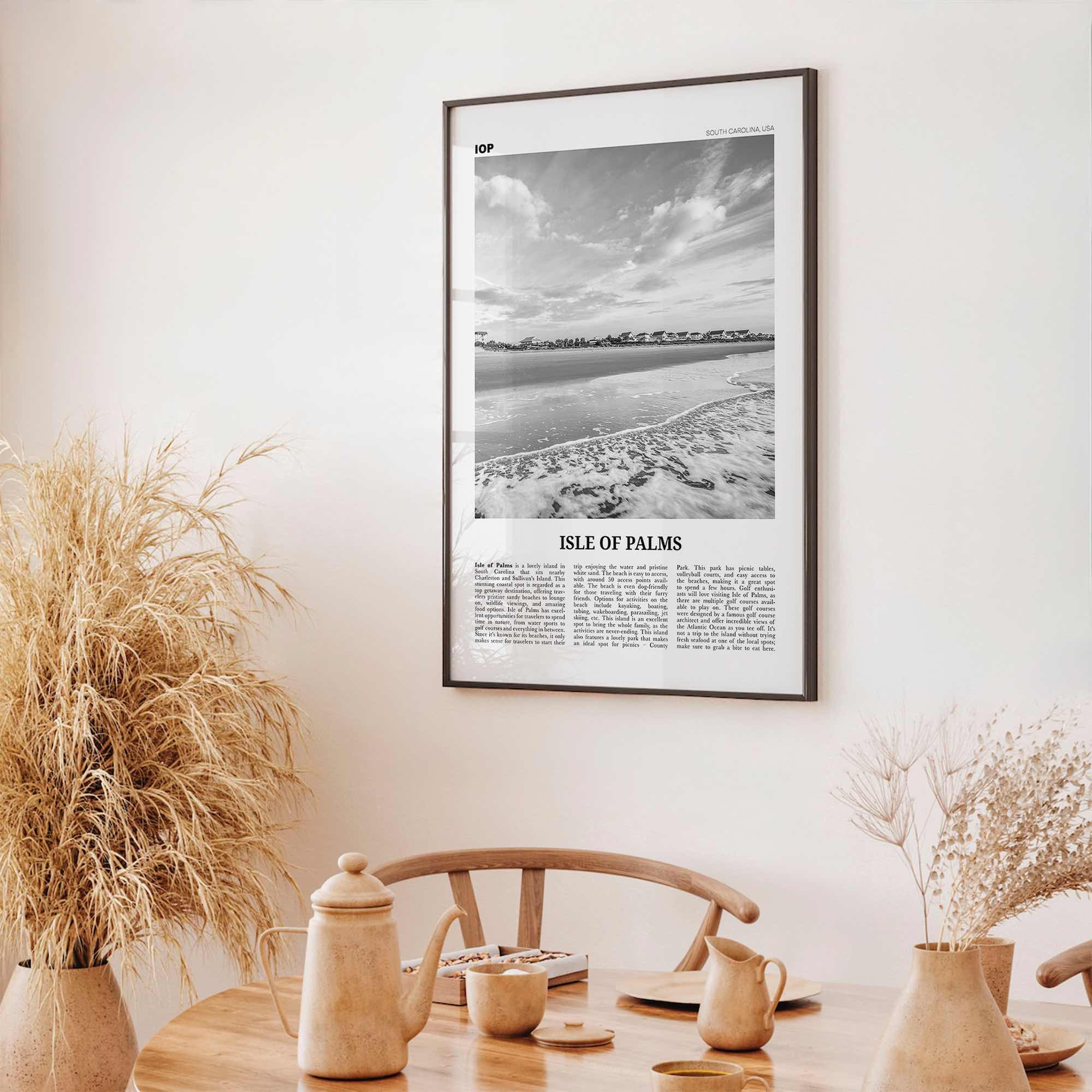 Isle of Palms Print Black and White, Isle of Palms Wall Art, Isle of Palms Poster, Isle of Palms Photo, Isle of Palms Décor, South Carolina