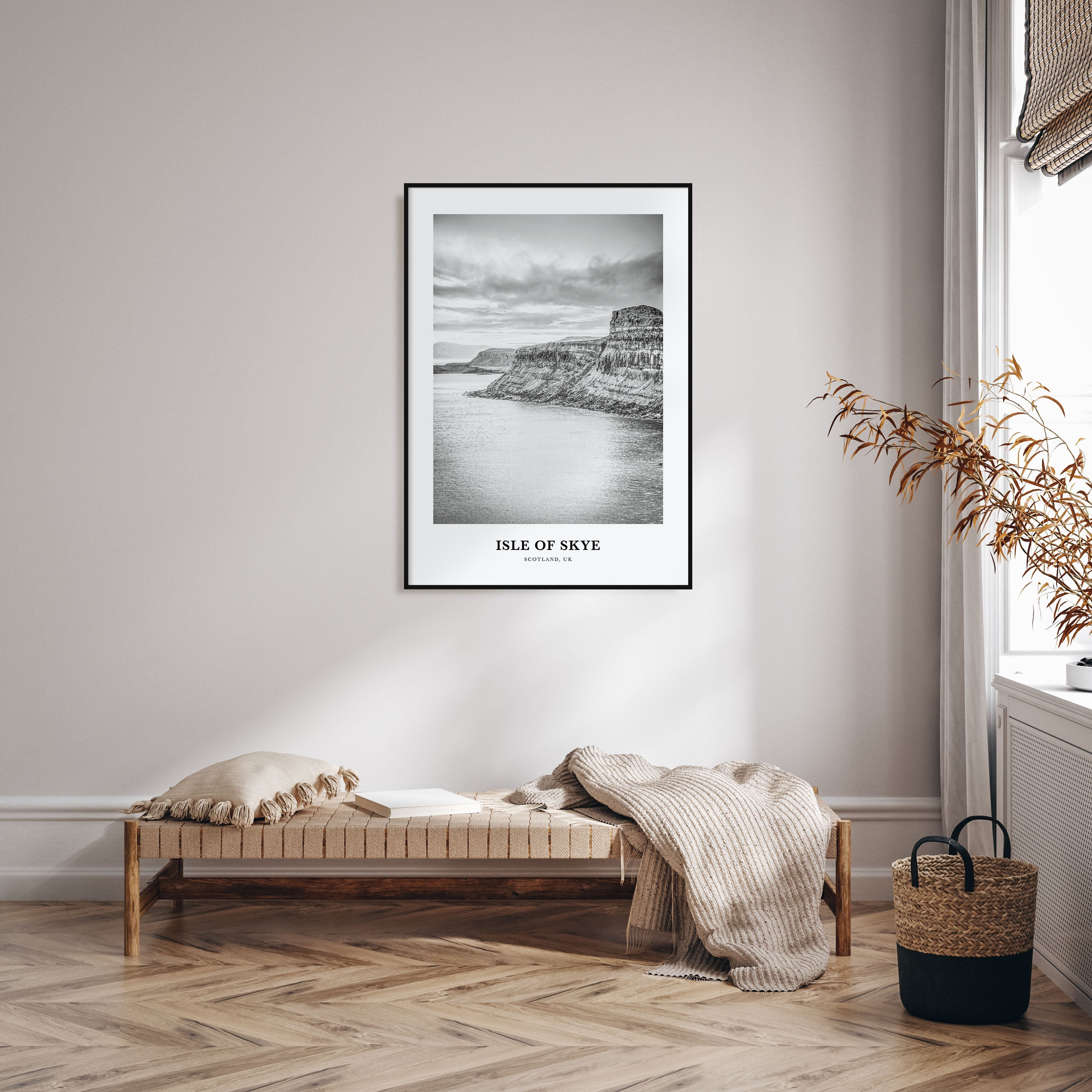 Isle of Skye Portrait B&W Poster