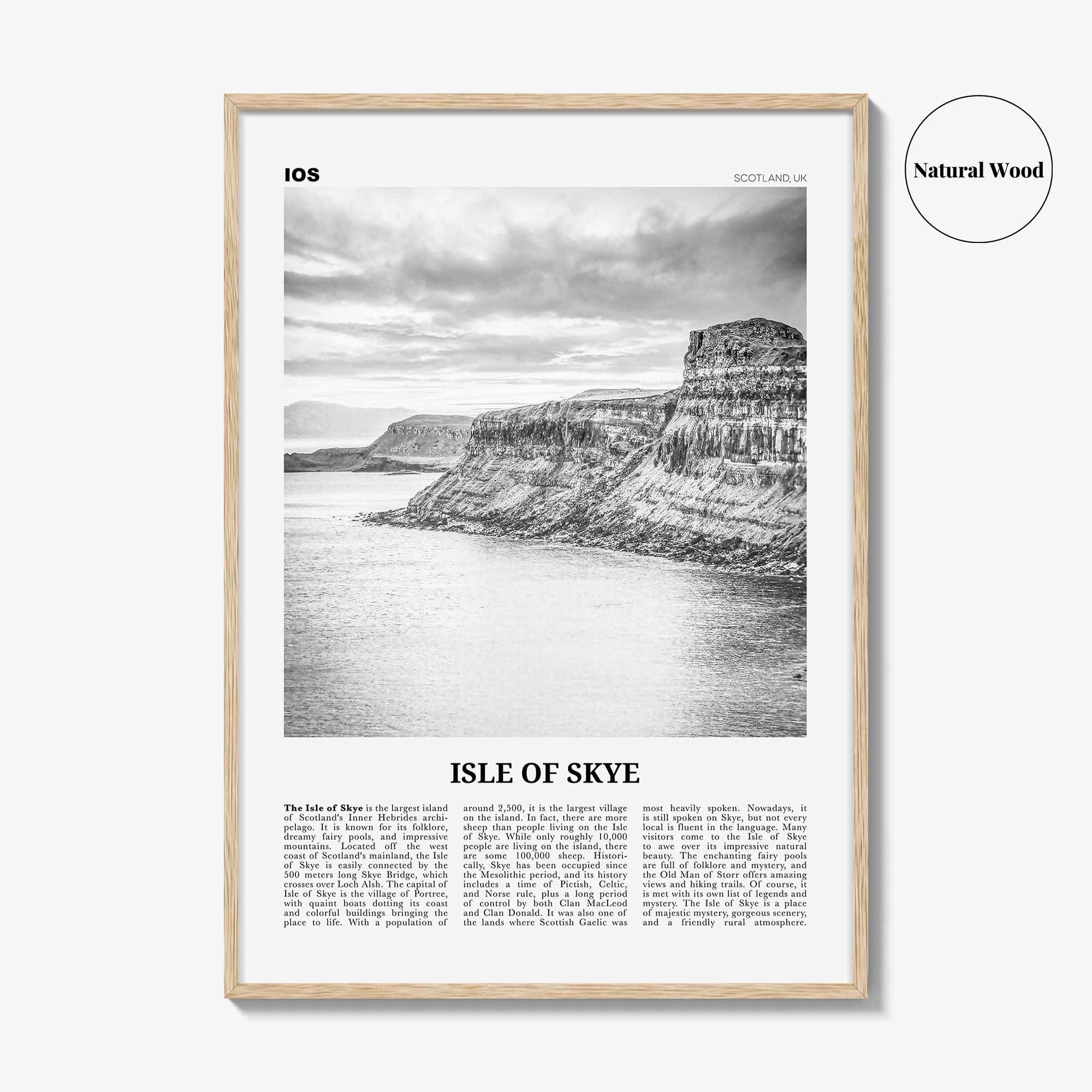 Isle of Skye Print Black and White, Isle of Skye Wall Art, Isle of Skye Poster, Isle of Skye Photo, Isle of Skye Wall Décor, Scotland, UK