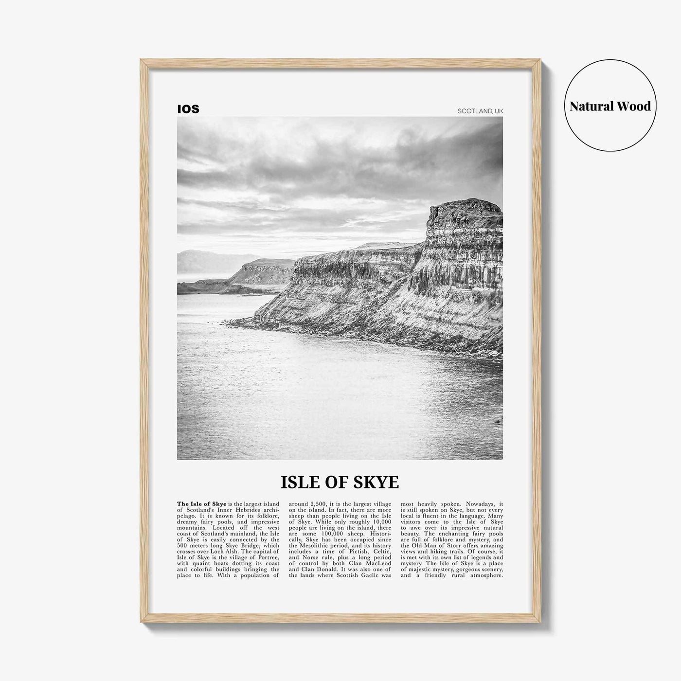 Isle of Skye Print Black and White, Isle of Skye Wall Art, Isle of Skye Poster, Isle of Skye Photo, Isle of Skye Wall Décor, Scotland, UK