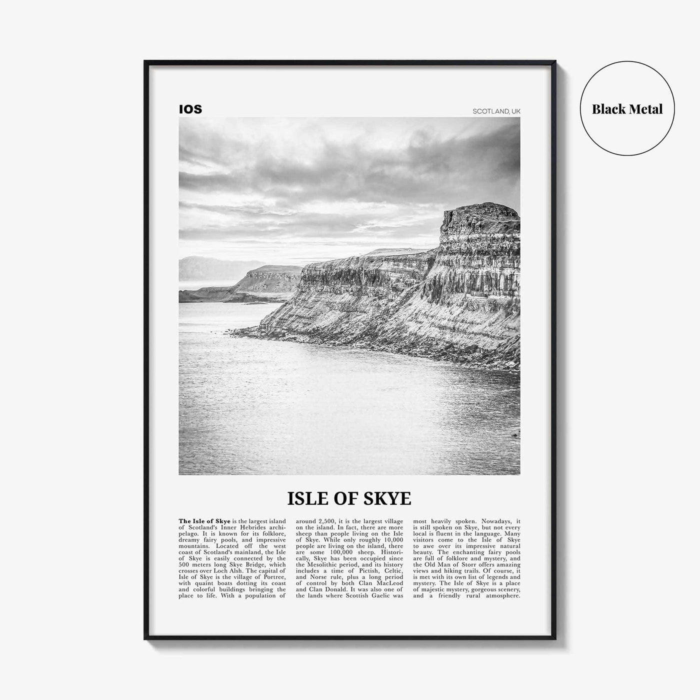 Isle of Skye Print Black and White, Isle of Skye Wall Art, Isle of Skye Poster, Isle of Skye Photo, Isle of Skye Wall Décor, Scotland, UK