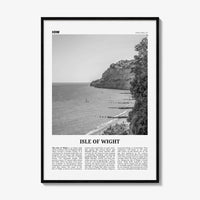 Isle of Wight Print Black and White, Isle of Wight Wall Art, Isle of Wight Poster, Isle of Wight Photo, Isle of Wight Décor, England, UK