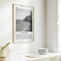 Isle of Wight Print Black and White, Isle of Wight Wall Art, Isle of Wight Poster, Isle of Wight Photo, Isle of Wight Décor, England, UK