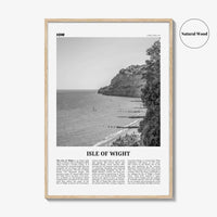 Isle of Wight Print Black and White, Isle of Wight Wall Art, Isle of Wight Poster, Isle of Wight Photo, Isle of Wight Décor, England, UK