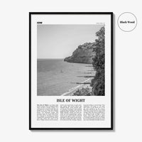 Isle of Wight Print Black and White, Isle of Wight Wall Art, Isle of Wight Poster, Isle of Wight Photo, Isle of Wight Décor, England, UK