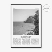 Isle of Wight Print Black and White, Isle of Wight Wall Art, Isle of Wight Poster, Isle of Wight Photo, Isle of Wight Décor, England, UK