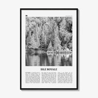 Isle Royale National Park Print Black and White, Isle Royale Wall Art, Isle Royale Poster, Isle Royale Photo, Isle Royale Wall Décor, USA