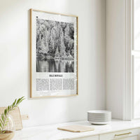 Isle Royale National Park Print Black and White, Isle Royale Wall Art, Isle Royale Poster, Isle Royale Photo, Isle Royale Wall Décor, USA