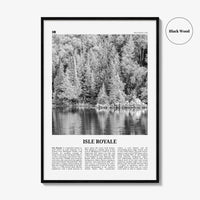 Isle Royale National Park Print Black and White, Isle Royale Wall Art, Isle Royale Poster, Isle Royale Photo, Isle Royale Wall Décor, USA
