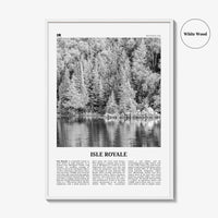 Isle Royale National Park Print Black and White, Isle Royale Wall Art, Isle Royale Poster, Isle Royale Photo, Isle Royale Wall Décor, USA