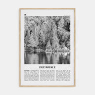 Isle Royale National Park Travel B&W Poster