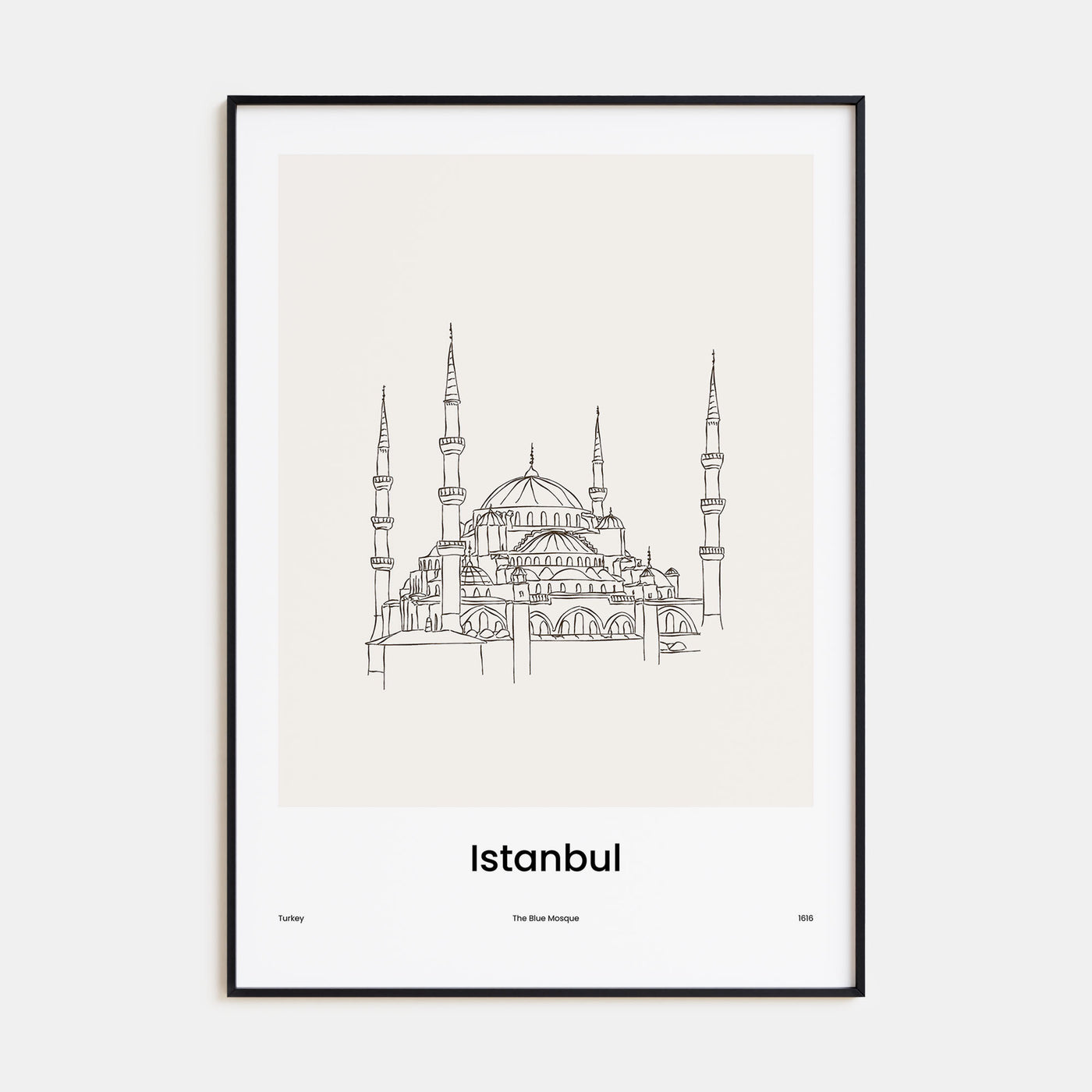 Istanbul Drawn No 2 Poster